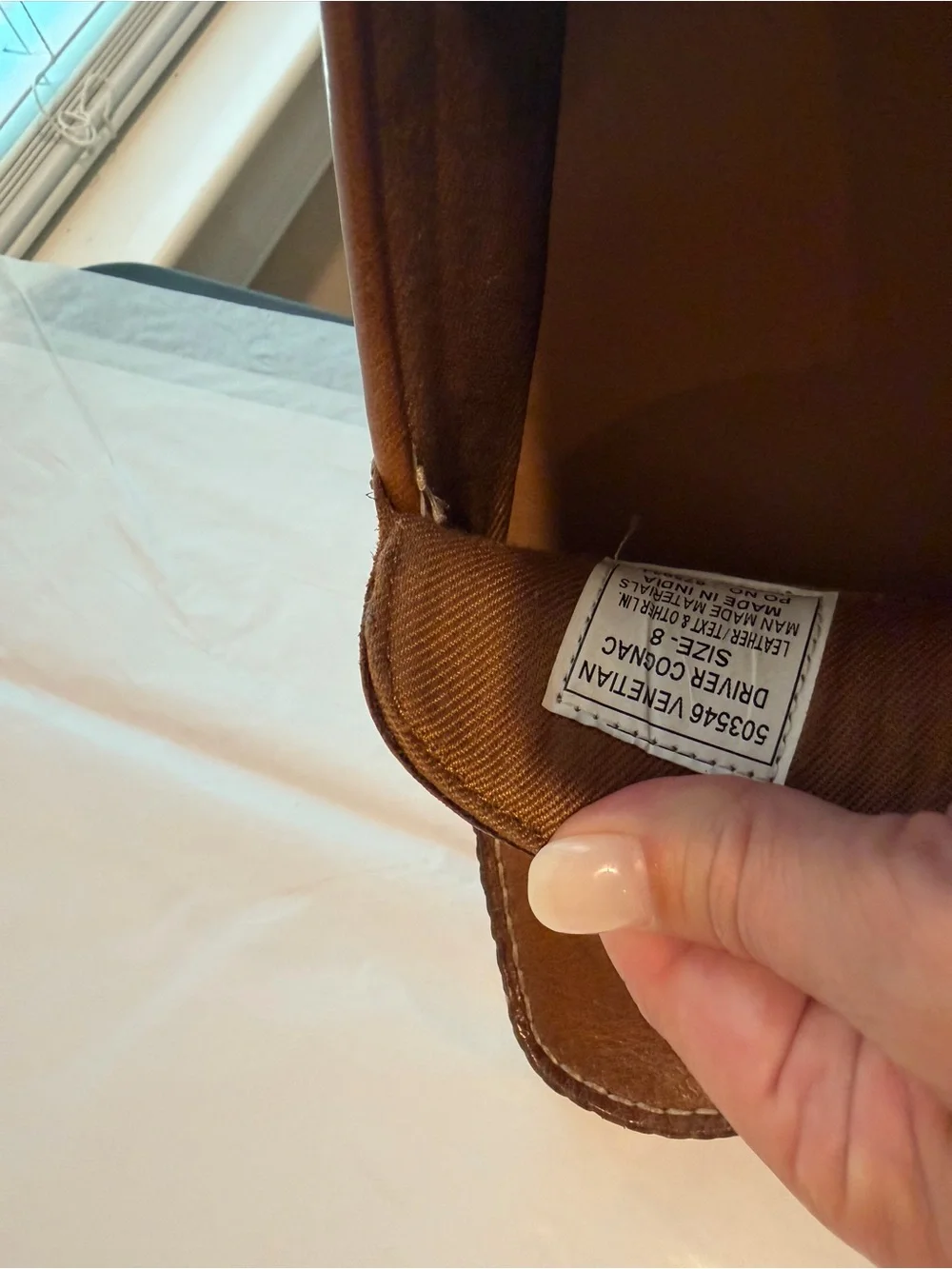 Franco Fortini Venetian Cognac Leather Slip-On Driver Loafers